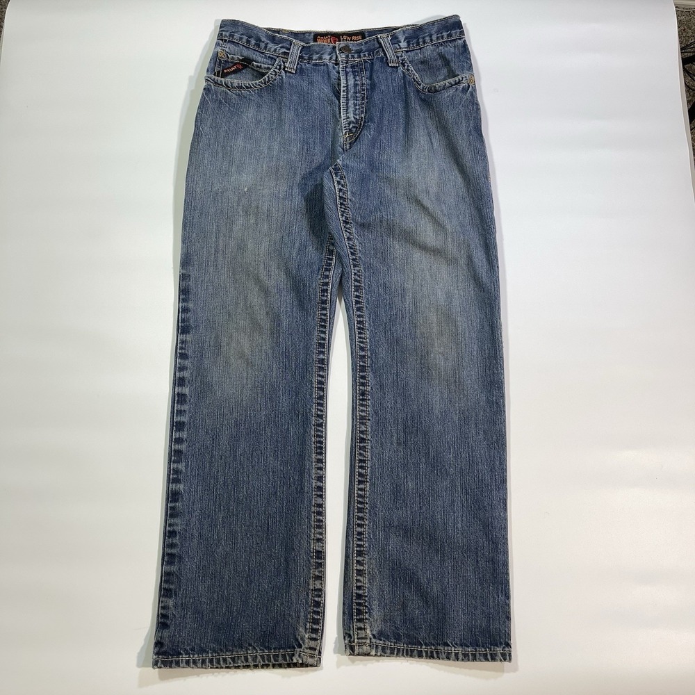 Ariat FR Low Rise M4 Relaxed Boot Jeans Men 34X32 Blue Fire Resistant Denim